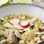 Chicken Posole in a bowl