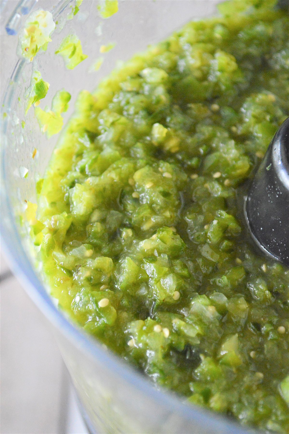 salsa verde in a food processor