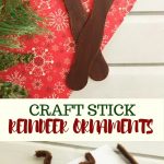 Craft Stick Reindeer Ornaments are an easy and fun Christmas craft to do with the whole family. Super adorable as tree decorations or gift package toppers!