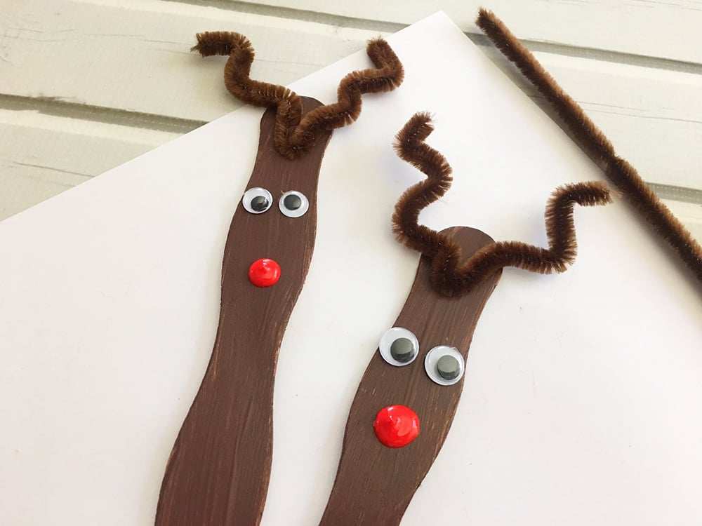 Use red puffy paint to make the famous reindeer nose