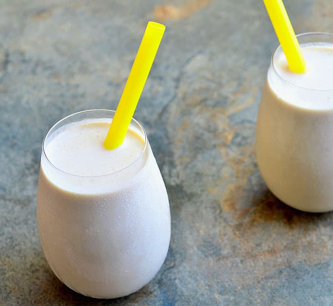 Peanut Butter Banana Smoothie is rich, creamy and ultra tasty! Packed with potassium, carbohydrates, and protein, it's a great breakfast or anytime pick-me-up treat.