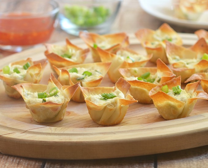 Crab Rangoon Wonton Cups Onion Rings & Things