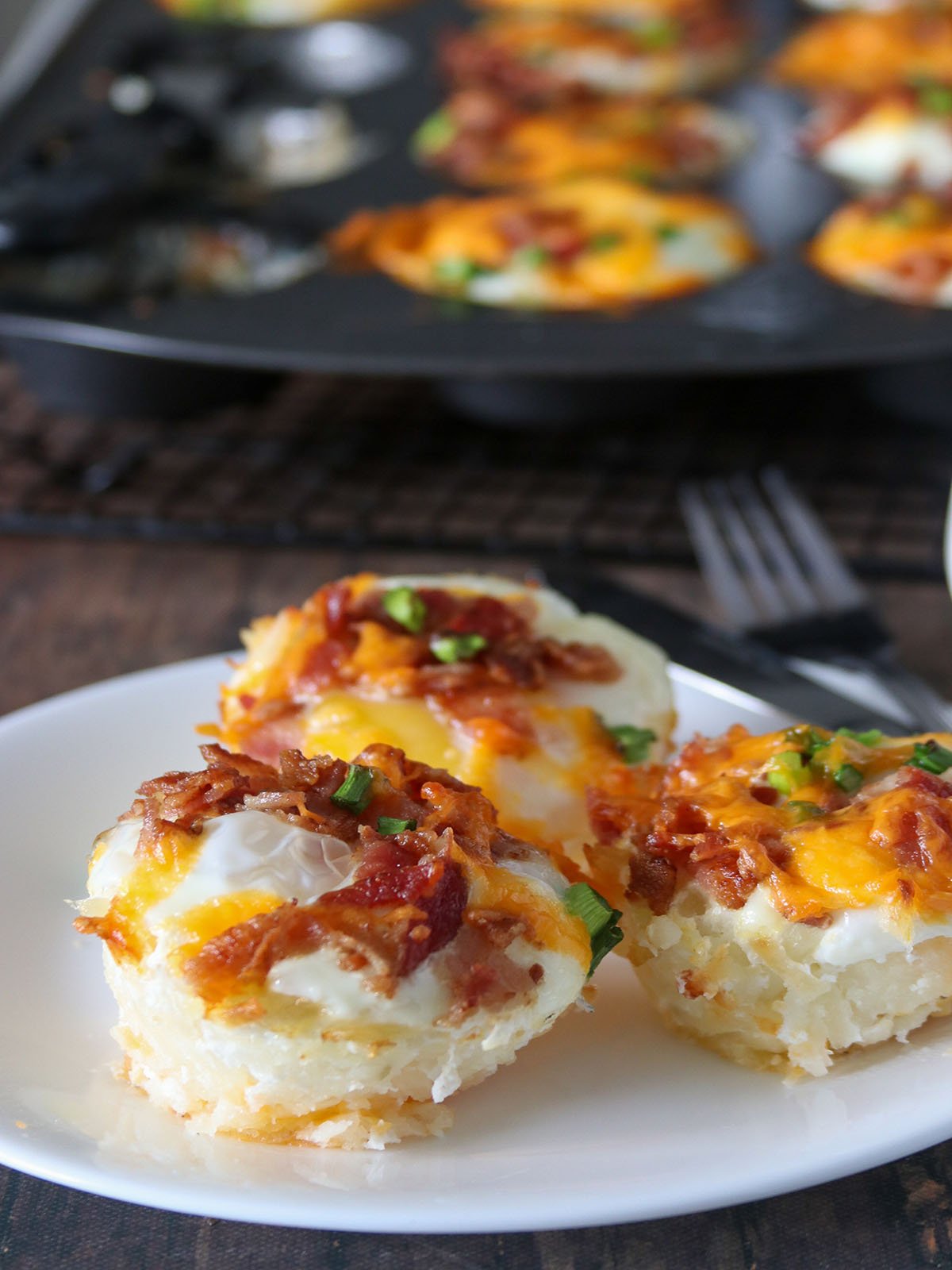 Eggs in a Nest on a white plate