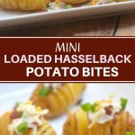 Mini Loaded Hasselback Potatoes turn baby yukon golds into a fun appetizer or side dish! Cut accordion-style, baked and then topped with sour cream, bacon, cheese, and green onions, they're absolutely addicting!