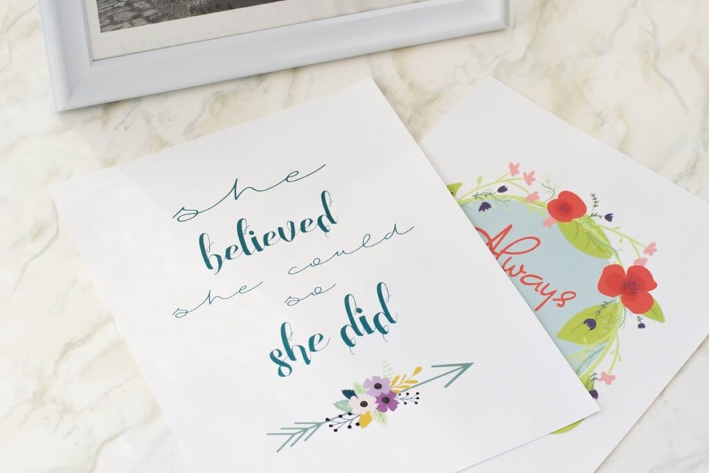 inspirational wall art printables