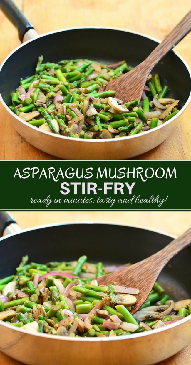 Asparagus Mushroom Saute Onion Rings & Things