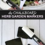 chalkboard garden markers for indoor herb and windowsill gardens