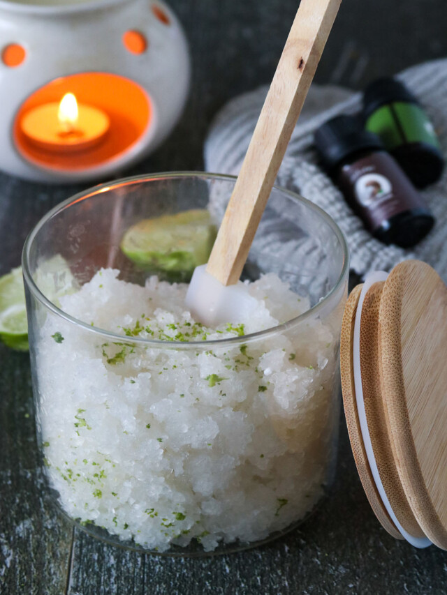 Homemade Coconut Lime Body Scrub Onion Rings & Things