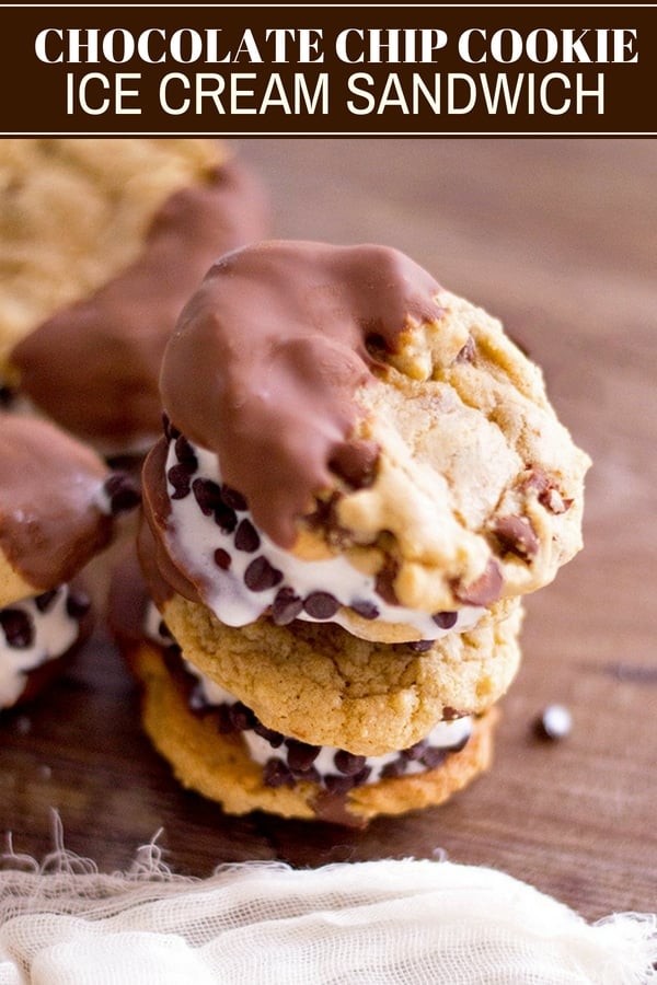 Chocolate Chip Cookie Ice Cream Sandwich