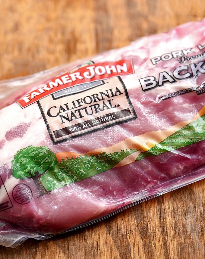 Farmer John's pork loin back ribs in package