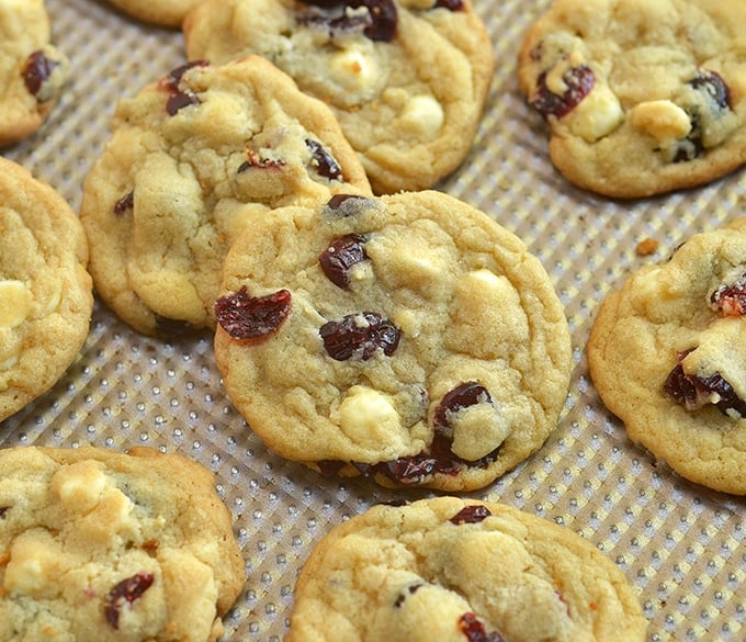 Cranberry White Chocolate Chip Cookies are the perfect dessert treat.