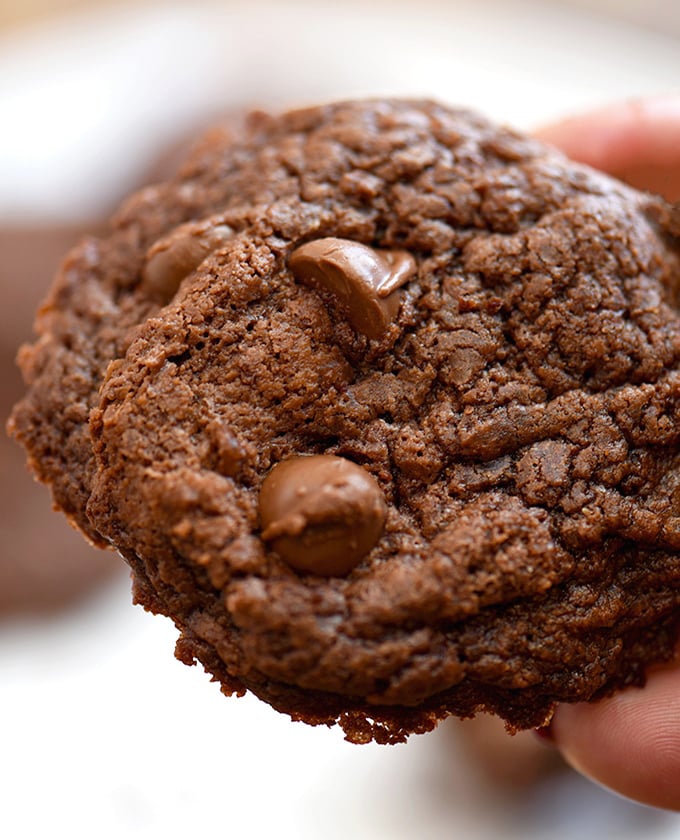 nutella cookies with chocolate chips