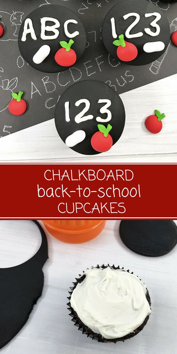 Chalkboard Back-to-School Cupcakes