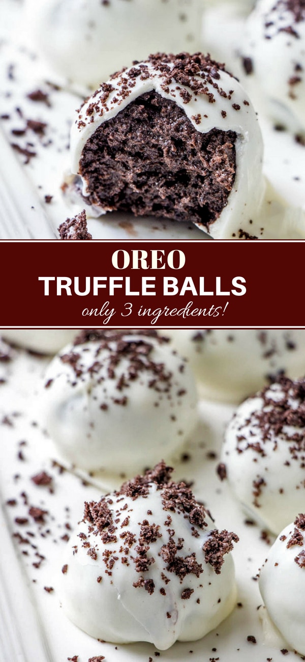 Oreo Truffle Balls with white chocolate