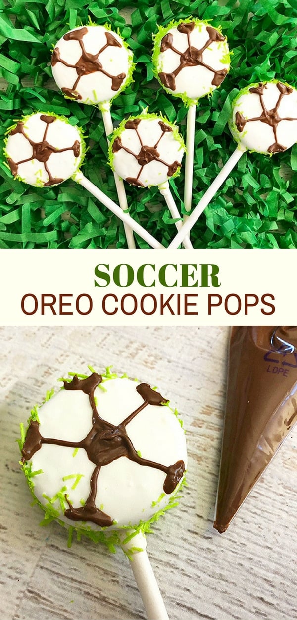 Soccer Oreo Cookie Pops