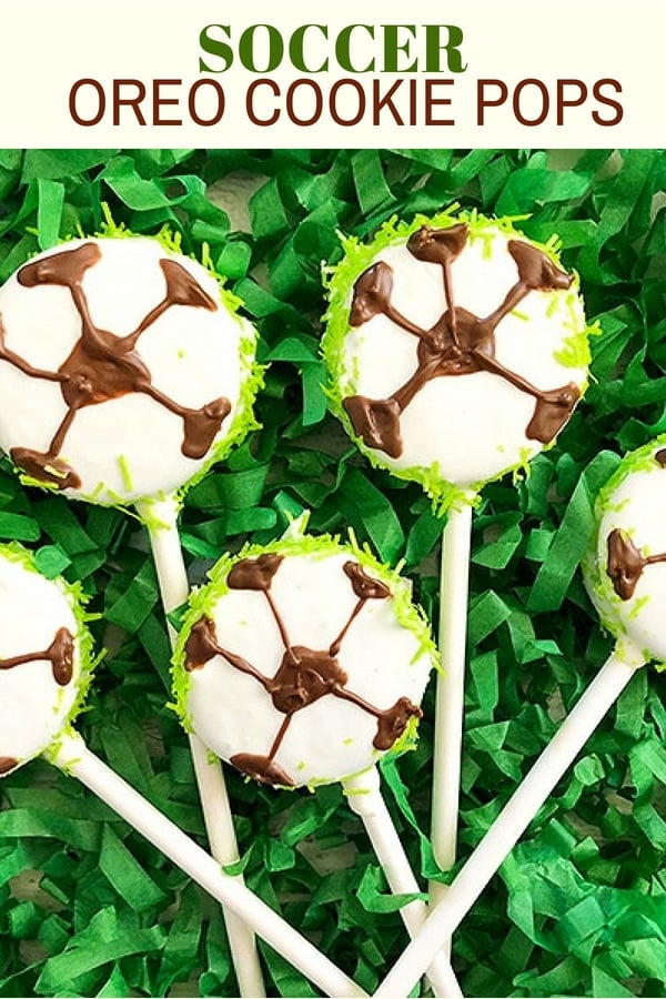 Soccer Oreo Cookie Pops