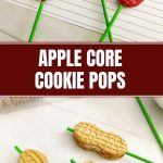 Back-to-school Apple Core Cookie Pops