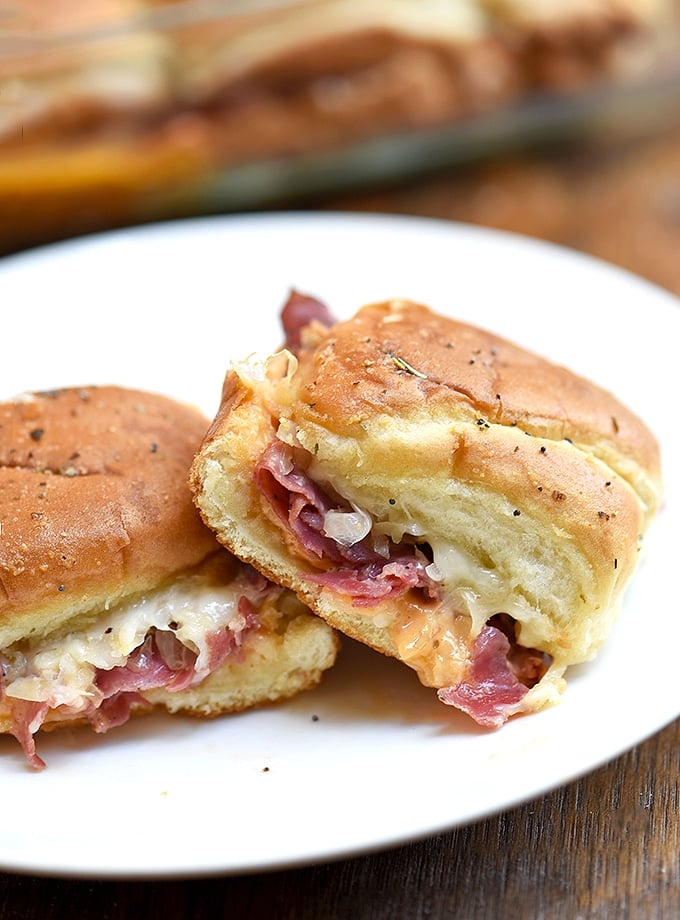 Hot Pastrami Sliders - Onion Rings & Things