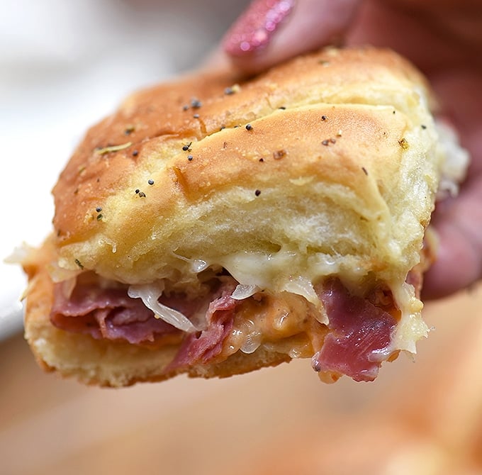 It doesn't get any better than the flavors of these delicious hot pastrami sliders!