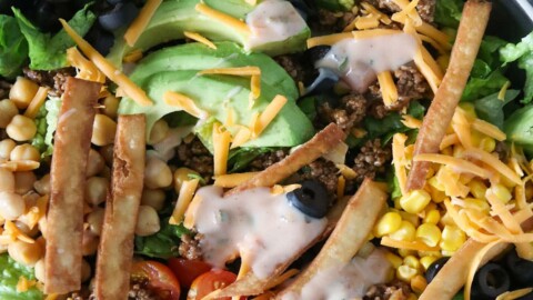 Ultimate Taco Salad with Ranch Salsa Dressing