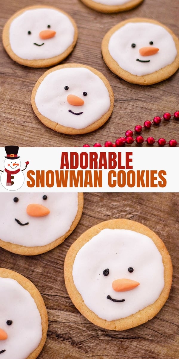 snowman sugar cookies