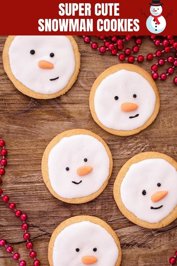 snowman-decorated sugar cookies