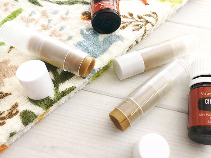 Homemade Toasted Pumpkin Chapstick is a simple DIY that makes a perfect homemade gift