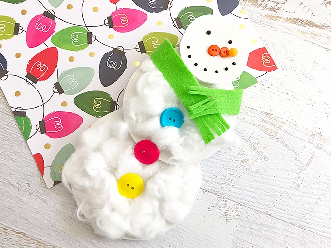 Snowman Cotton Ball Craft