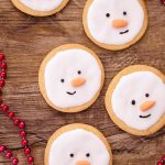 snowman-decorated sugar cookies