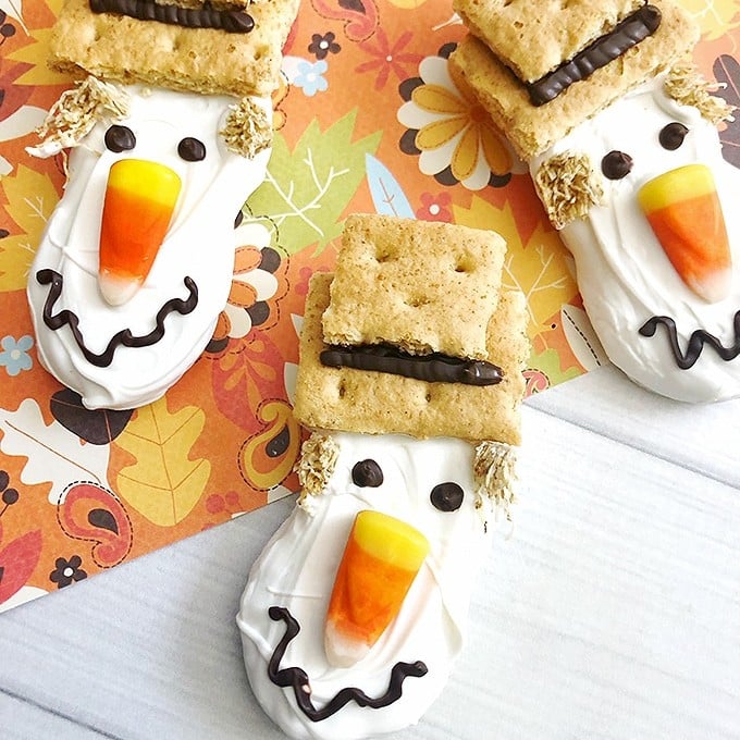 scarecrow decorated nutter butter cookies