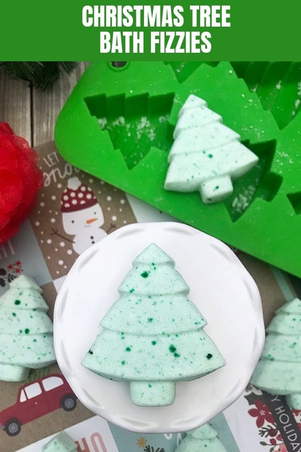 Christmas tree bath fizzies