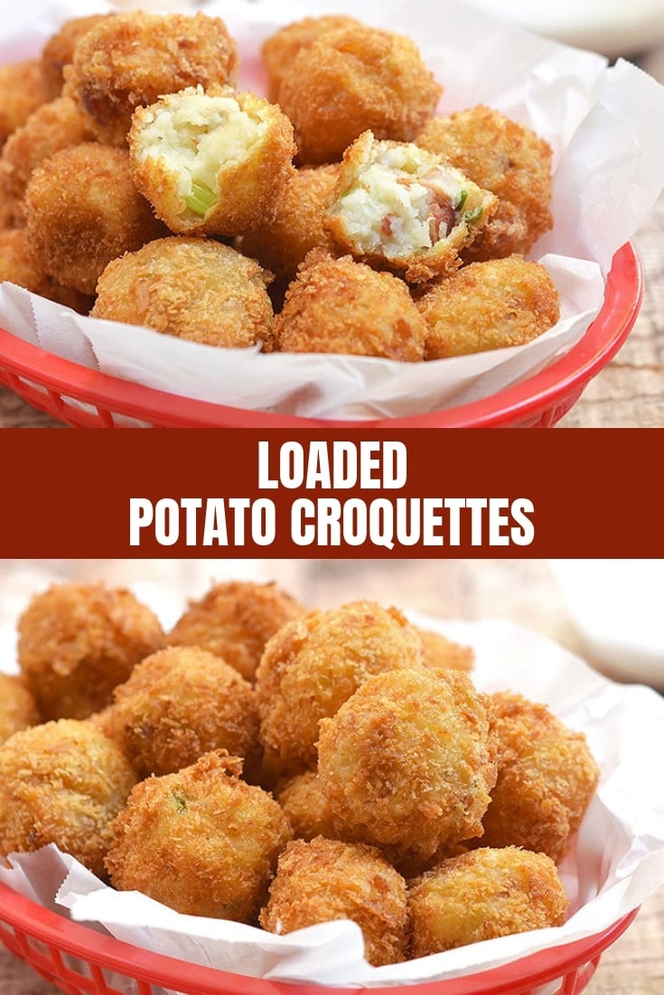 loaded mashed potato croquettes