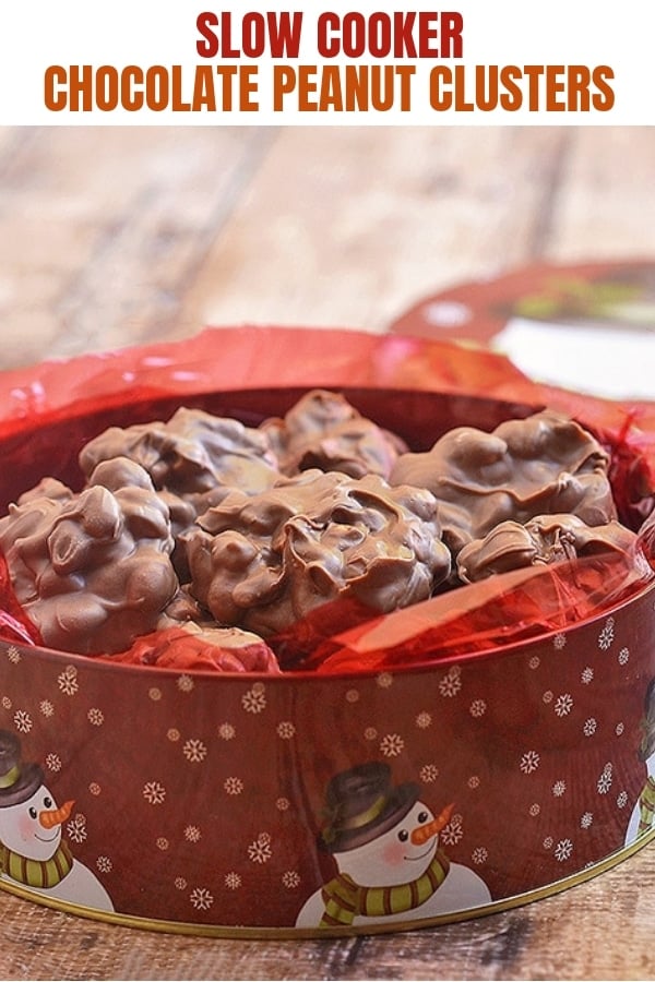 Slow Cooker Chocolate Peanut Clusters