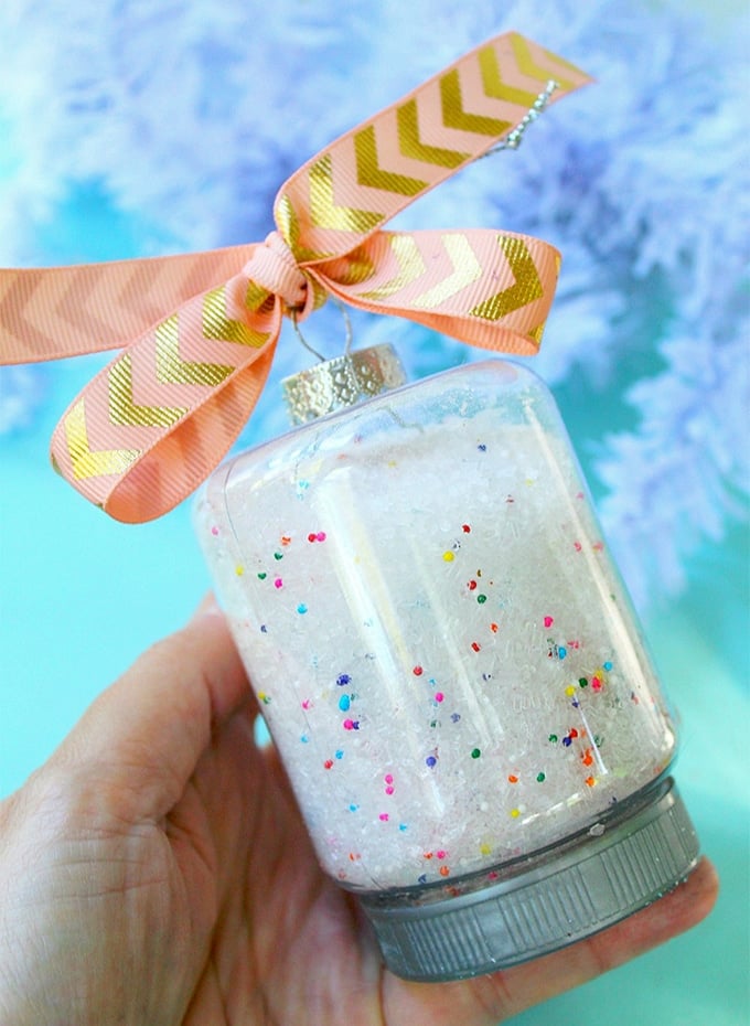 Bath Salt Christmas Ornaments are a DIY gift that will help your loved one relax and enjoy the holidays