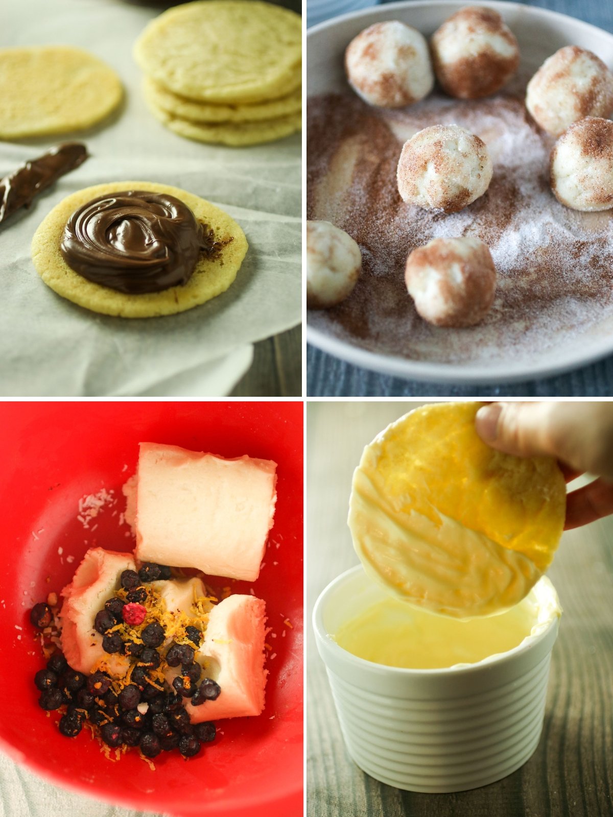 making different cookies using refrigerated dough