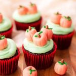 pumpkin patch decorated chocolate cupcakes