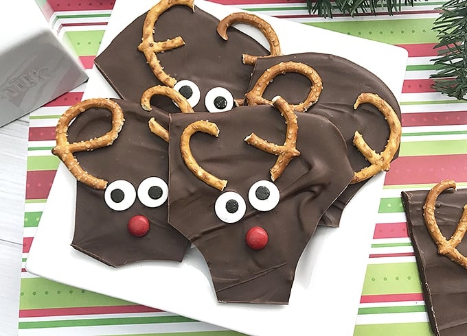 Rudolph the Reindeer Chocolate Bark