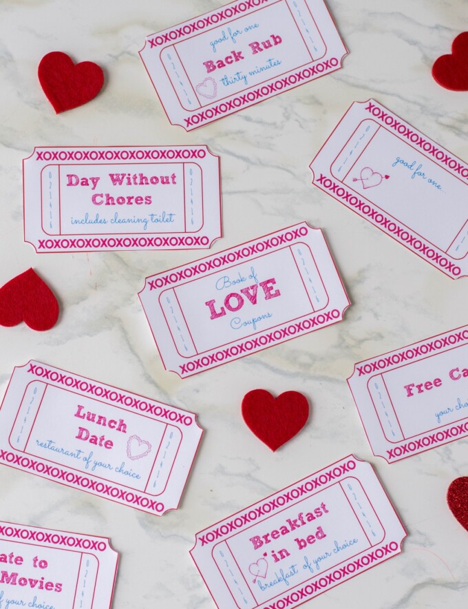 Valentine's day Coupons printables