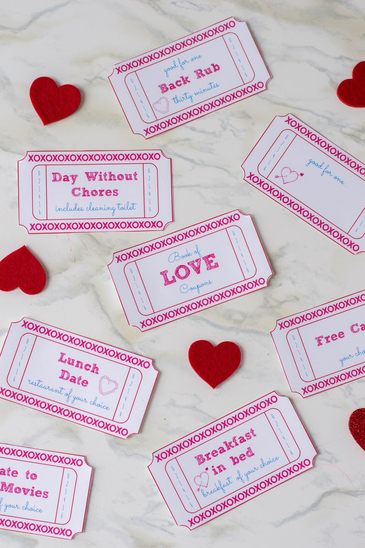 Valentine's day Coupons printables
