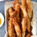 Crispy Chicken Fries in lined basket