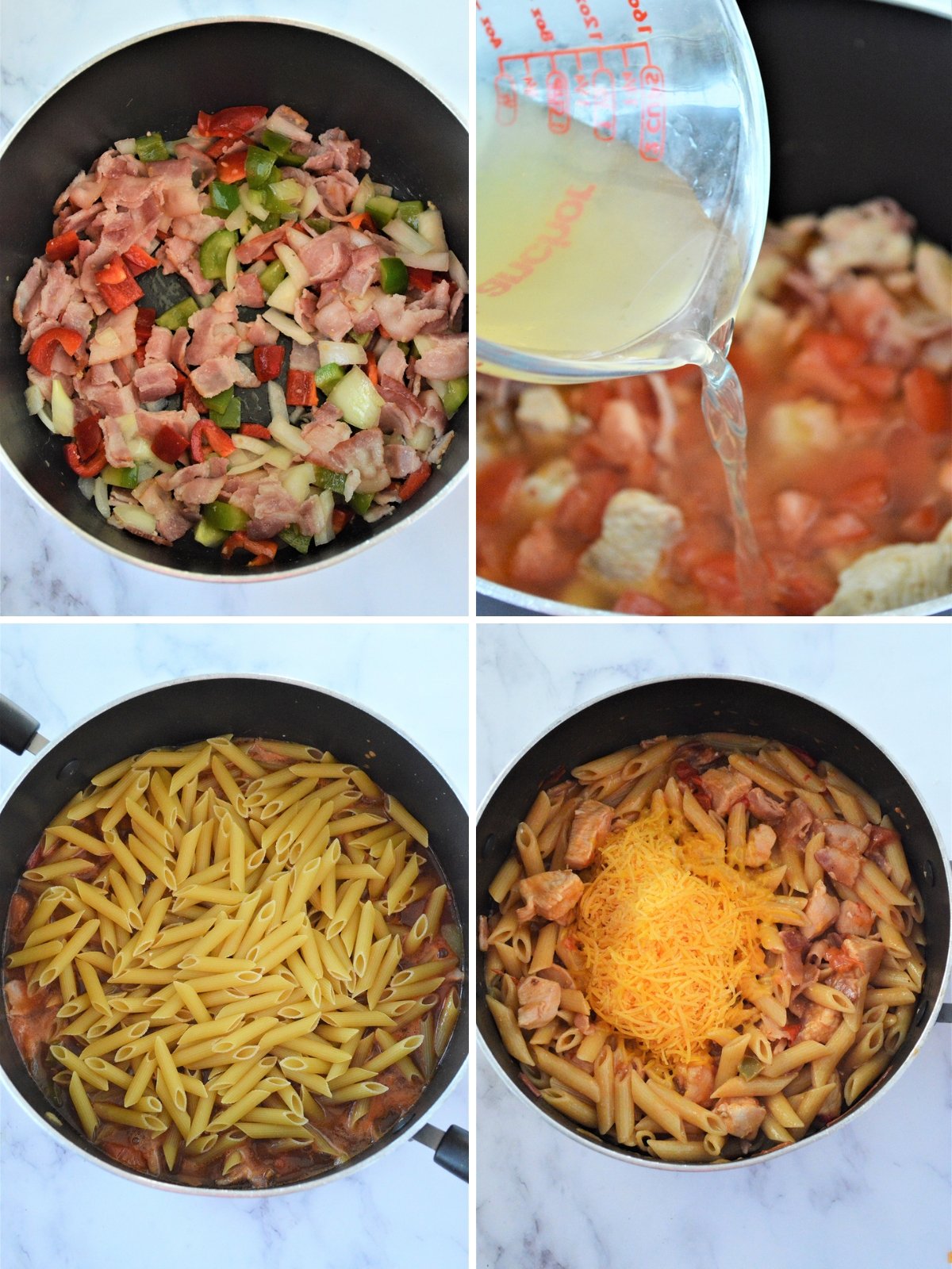 how to make one-pot bbq chicken pasta