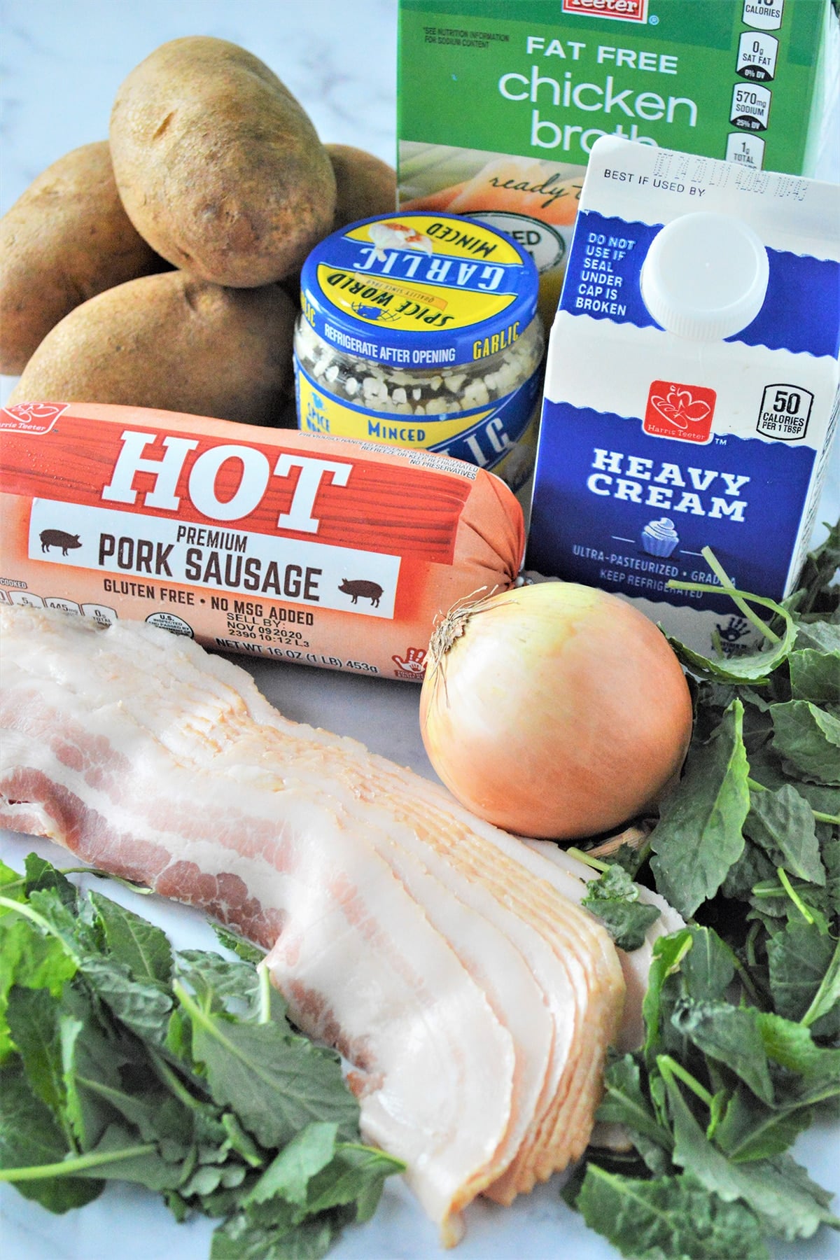 ingredients for Tuscan soup.