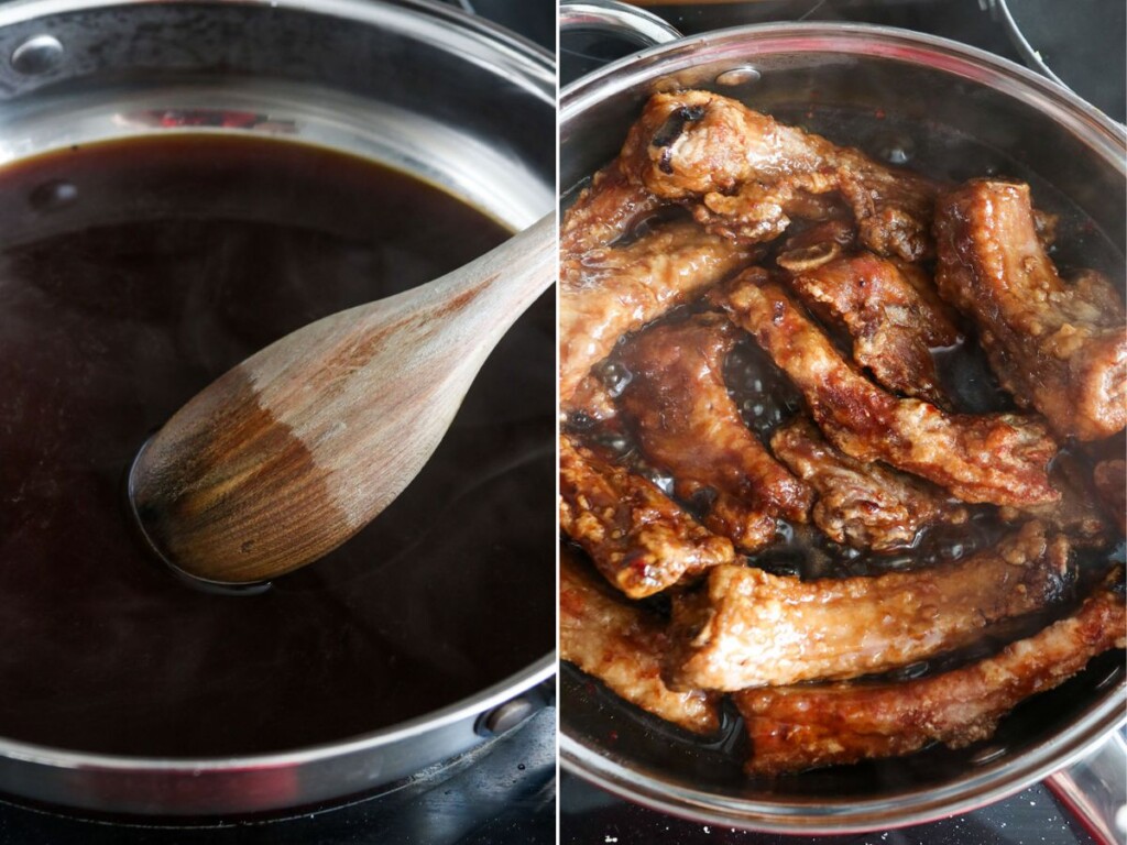 making Asian coffee ribs.